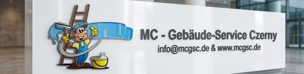 MC-Gebäude-Service Czerny – Firmenschild Gebäudereinigung Berlin